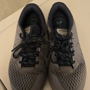 Under Armour Gray and Teal Women's Athletic Running Shoes